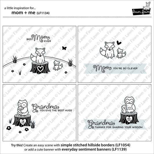 Lawn Fawn - Stempelset 4x6" - Mom + Me