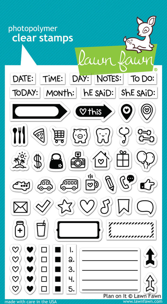 Lawn Fawn - Stempelset 4x6" - Plan On It