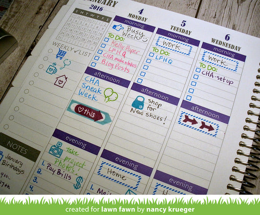 Lawn Fawn - Stempelset 4x6" - Plan On It