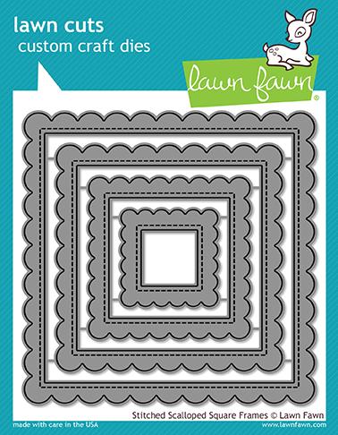 Lawn Fawn - Stitched Scalloped Square Frames - Stanzen