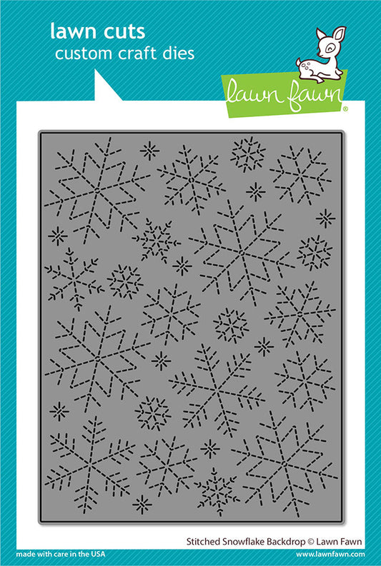 Lawn Fawn Stitched Snowflake Backdrop Stand Alone Stanzen