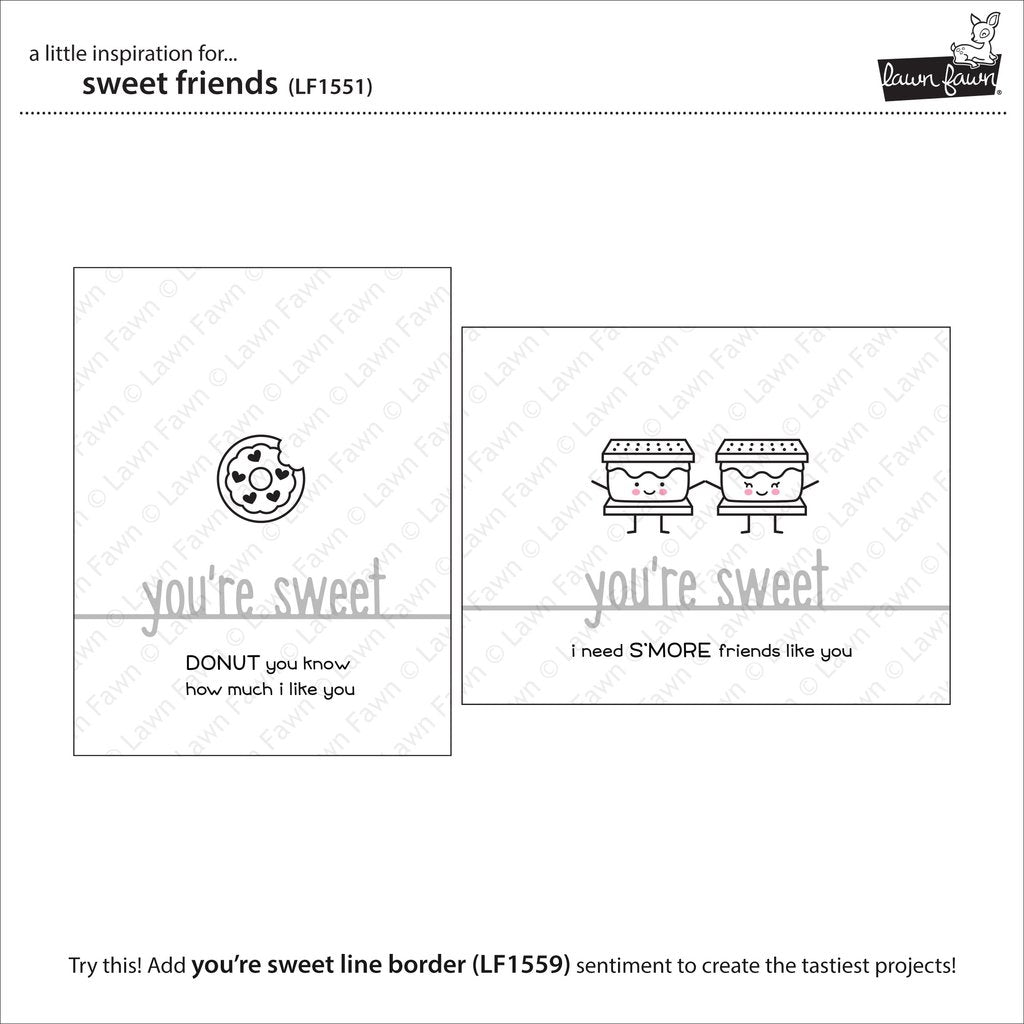 Lawn Fawn - Sweet Friends - Clear Stamps 4x6