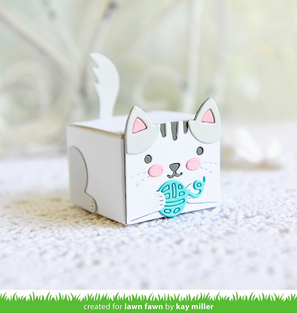 Lawn Fawn - Tiny Gift Box Cat Add-On - Stanze
