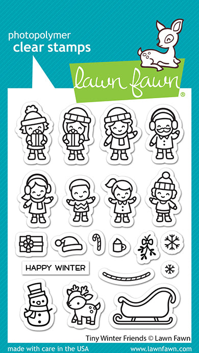 Lawn Fawn - Tiny Winter Friends - Clear Stamps 3x4