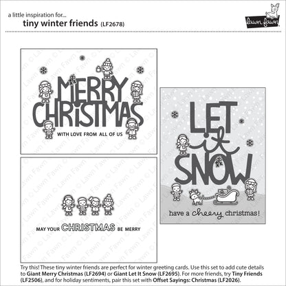 Lawn Fawn - Tiny Winter Friends - Clear Stamps 3x4
