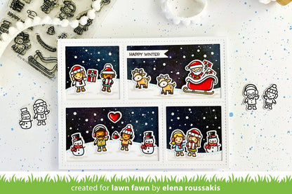 Lawn Fawn - Tiny Winter Friends - Clear Stamps 3x4