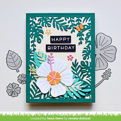 Lawn Fawn - Tropical Leaves Backdrop - Stand Alone Stanzen