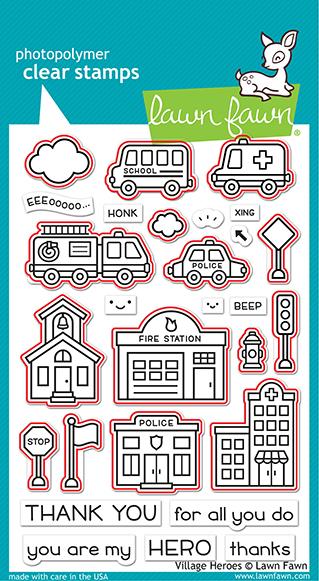 Lawn Fawn village heroes Stanzen