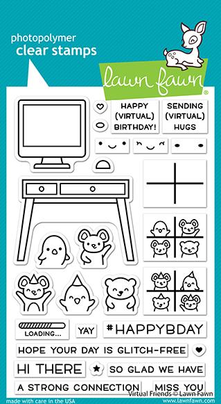 Lawn Fawn - Virtual Friends - Clear Stamp Set 4x6