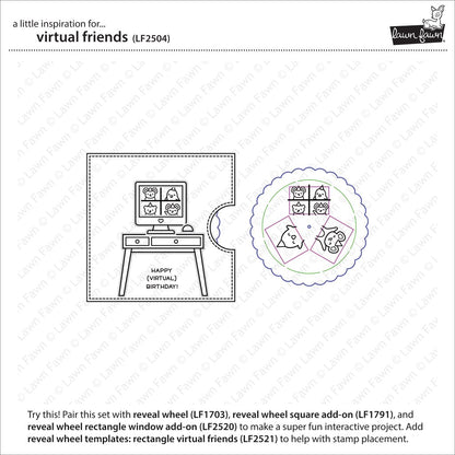 Lawn Fawn - Virtual Friends - Clear Stamp Set 4x6