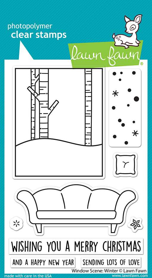 Lawn Fawn - Window Scene: Winter - Clear Stamps 4x6