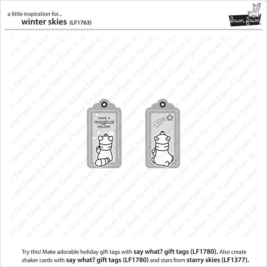 Lawn Fawn - Winter Skies - Clear Stamps 4x6