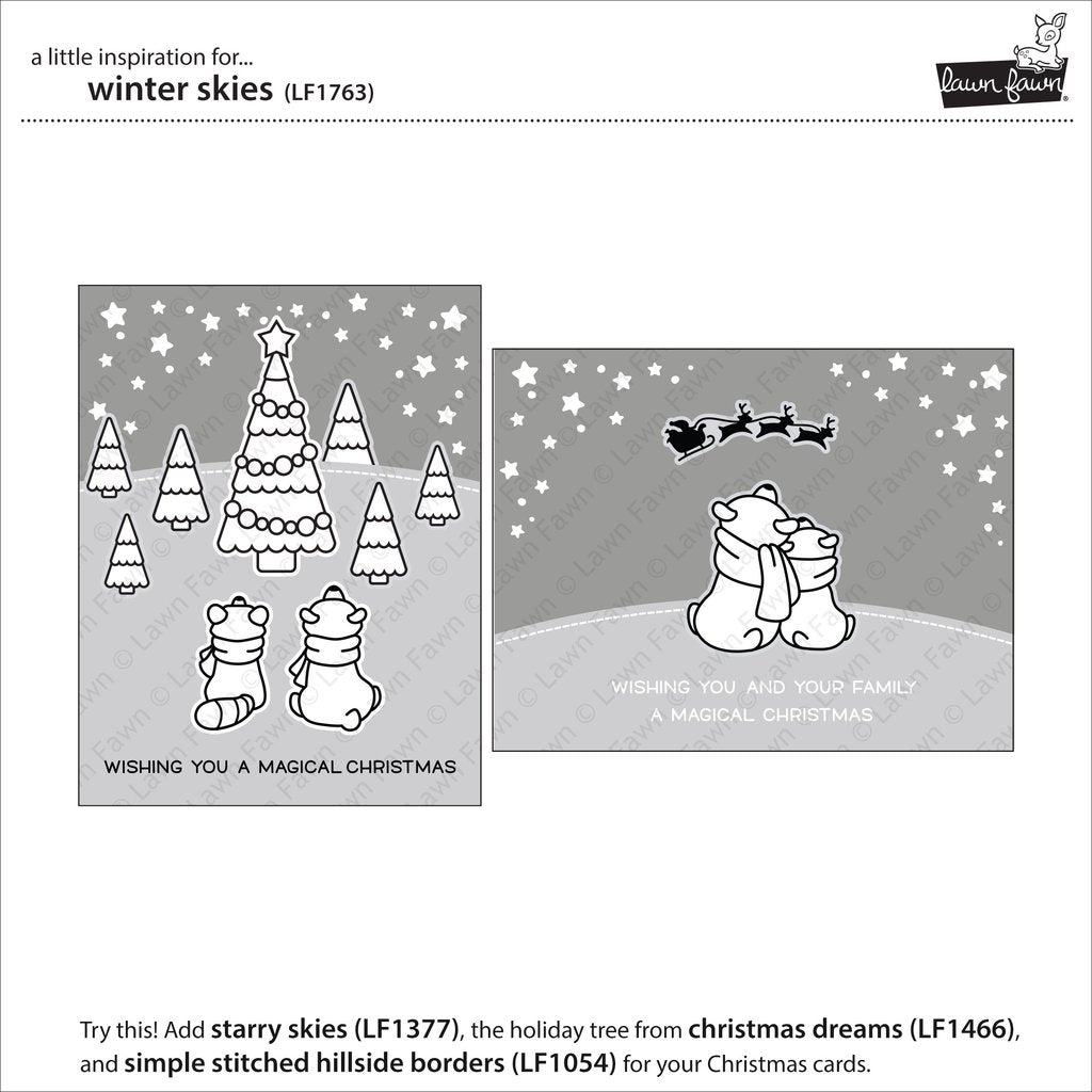 Lawn Fawn - Winter Skies - Clear Stamps 4x6