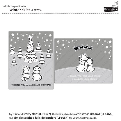Lawn Fawn - Winter Skies - Clear Stamps 4x6