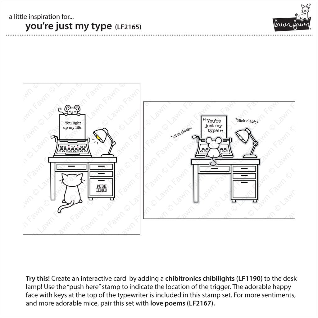 Lawn Fawn - you're just my type - Clear Stamp 4x6