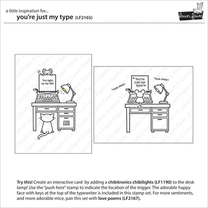Lawn Fawn - you're just my type - Clear Stamp 4x6