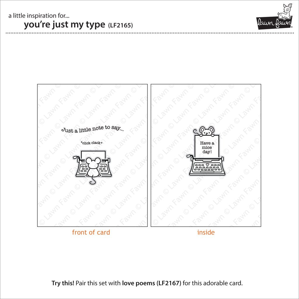 Lawn Fawn - you're just my type - Clear Stamp 4x6