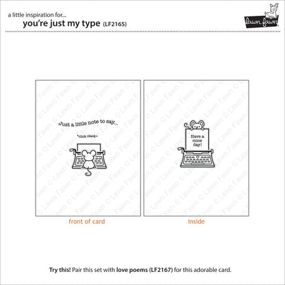 Lawn Fawn - you're just my type - Clear Stamp 4x6