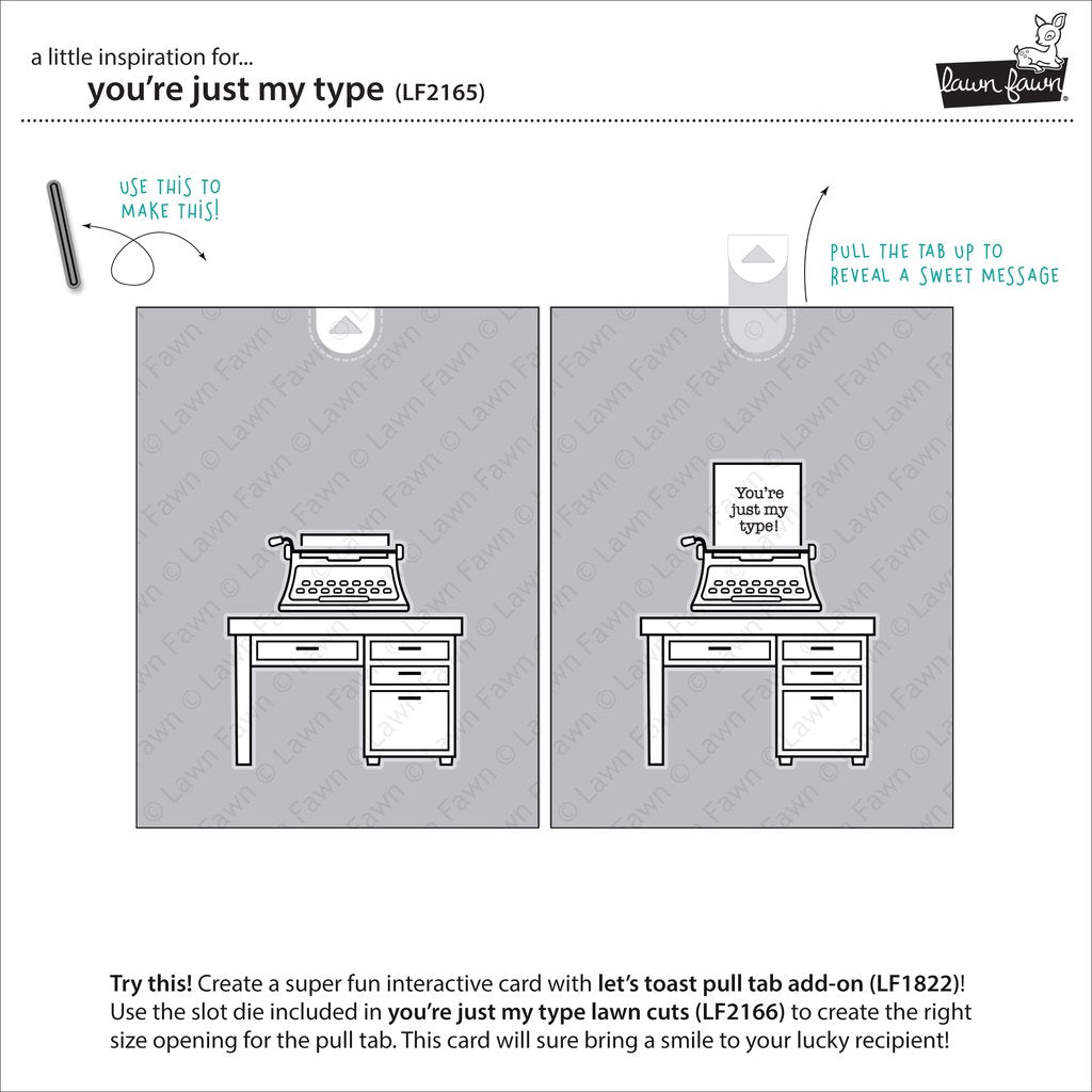 Lawn Fawn - you're just my type - Clear Stamp 4x6