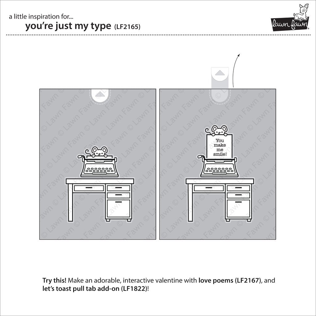 Lawn Fawn - you're just my type - Clear Stamp 4x6