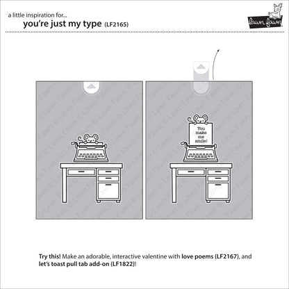 Lawn Fawn - you're just my type - Clear Stamp 4x6