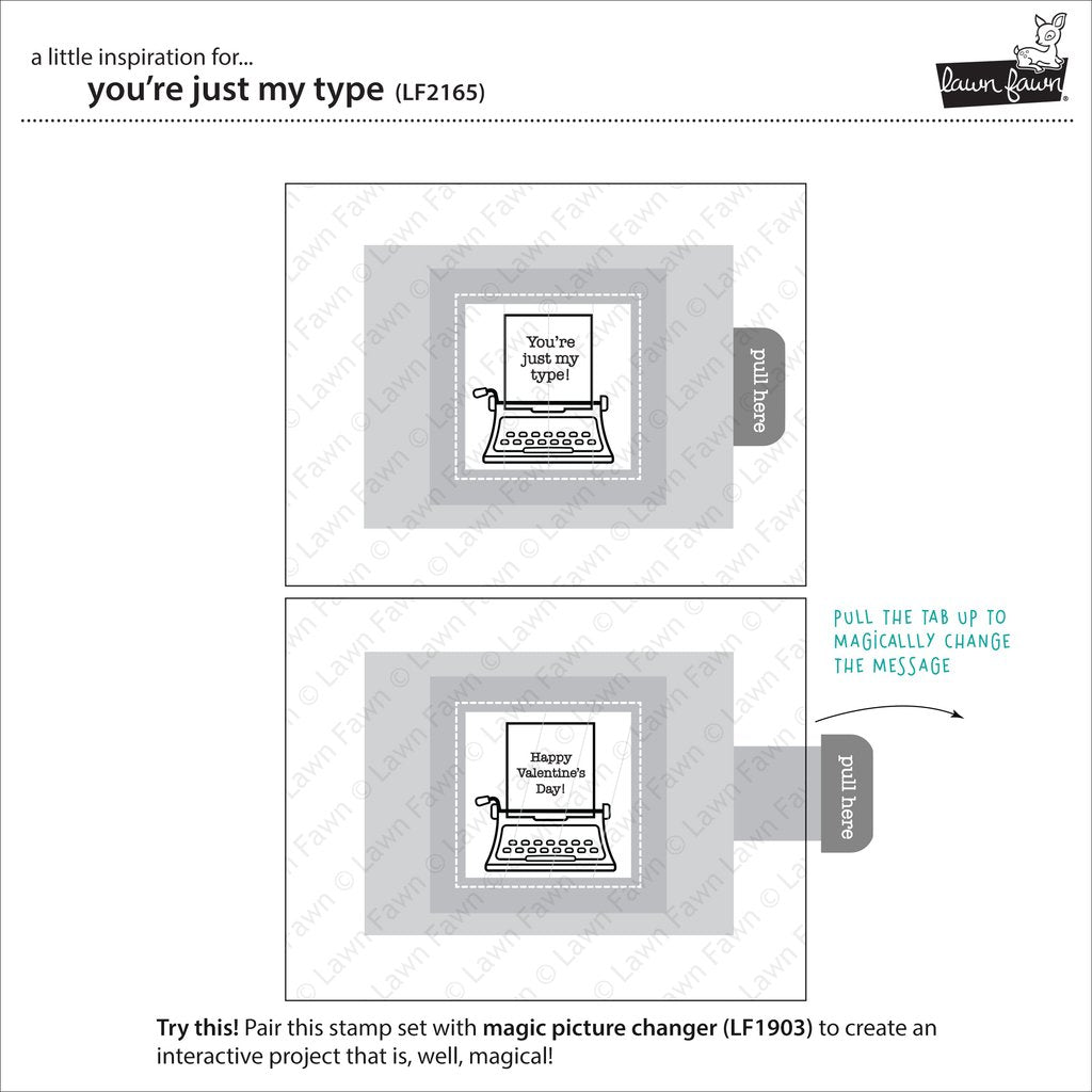 Lawn Fawn - you're just my type - Clear Stamp 4x6