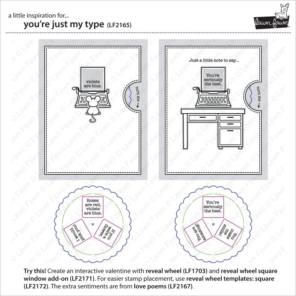 Lawn Fawn - you're just my type - Clear Stamp 4x6