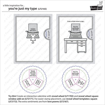 Lawn Fawn - you're just my type - Clear Stamp 4x6