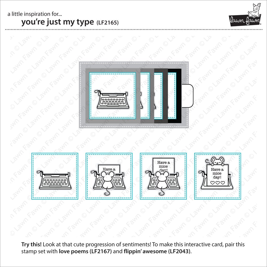 Lawn Fawn - you're just my type - Clear Stamp 4x6
