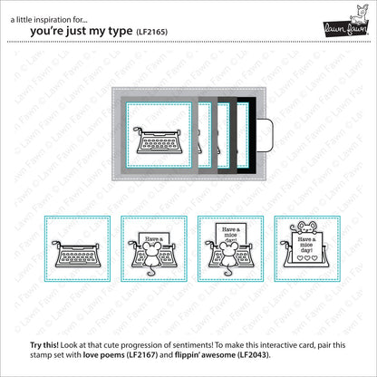 Lawn Fawn - you're just my type - Clear Stamp 4x6