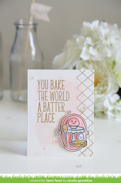 Lawn Fawn - Stempelset 4x6" - Baked With Love