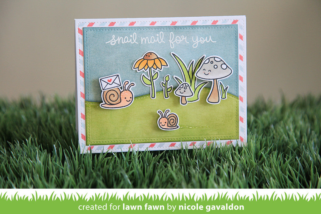 Lawn Fawn - Stempelset 4x6" - Gleeful Gardens