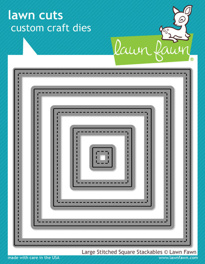 Lawn Fawn - Lawn Cuts - Large Stitched Square Stackables