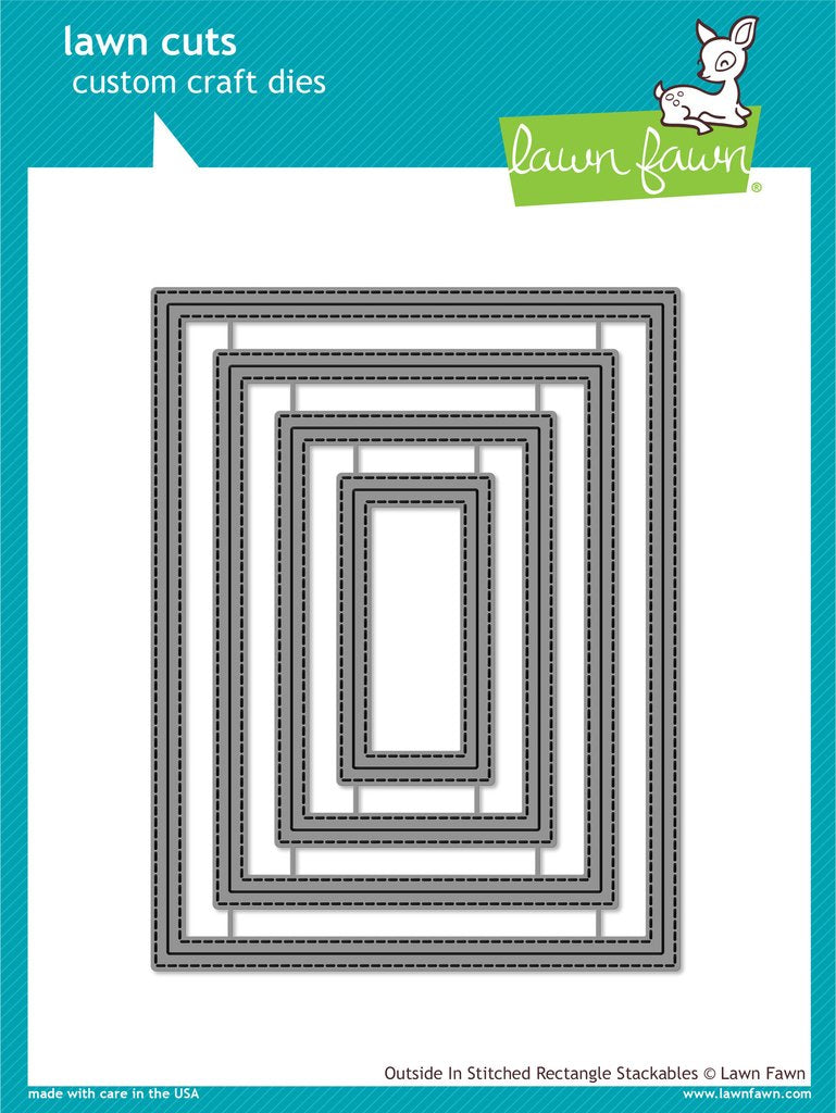 Lawn Fawn - Outside In Stitched Rectangle Stackables - Stanze