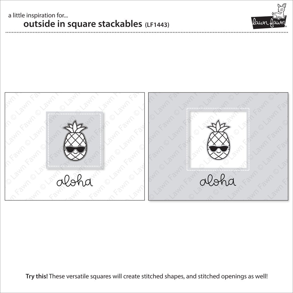 Lawn Fawn - Outside In Stitched Square Stackables - Stanze