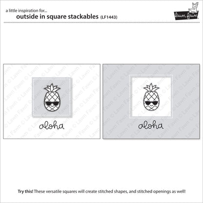 Lawn Fawn - Outside In Stitched Square Stackables - Stanze