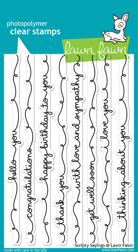 Lawn Fawn - Stempelset 4x6" - Scripty Sayings