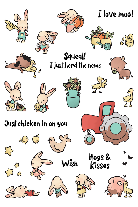 LDRS Creative - Clear Stamps - Barnyard Bunnies