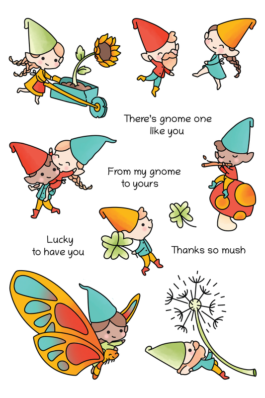 LDRS Creative - Clear Stamps - Carefree Gnomes