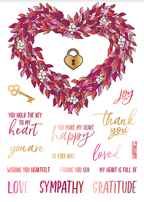 LDRS Creative - Clear Stamps -  Heart Wreath