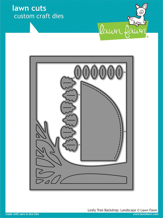 Lawn Fawn - Leafy Tree Backdrop: Landscape - Cuts