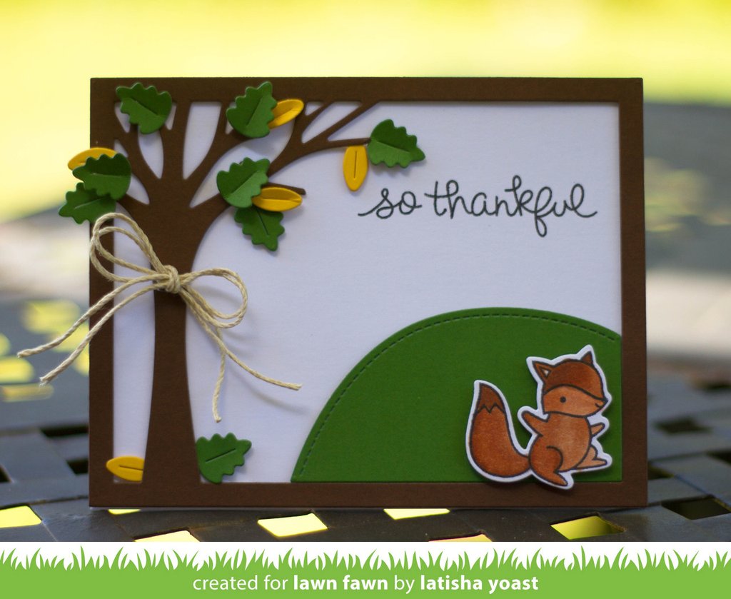 Lawn Fawn - Leafy Tree Backdrop: Landscape - Cuts