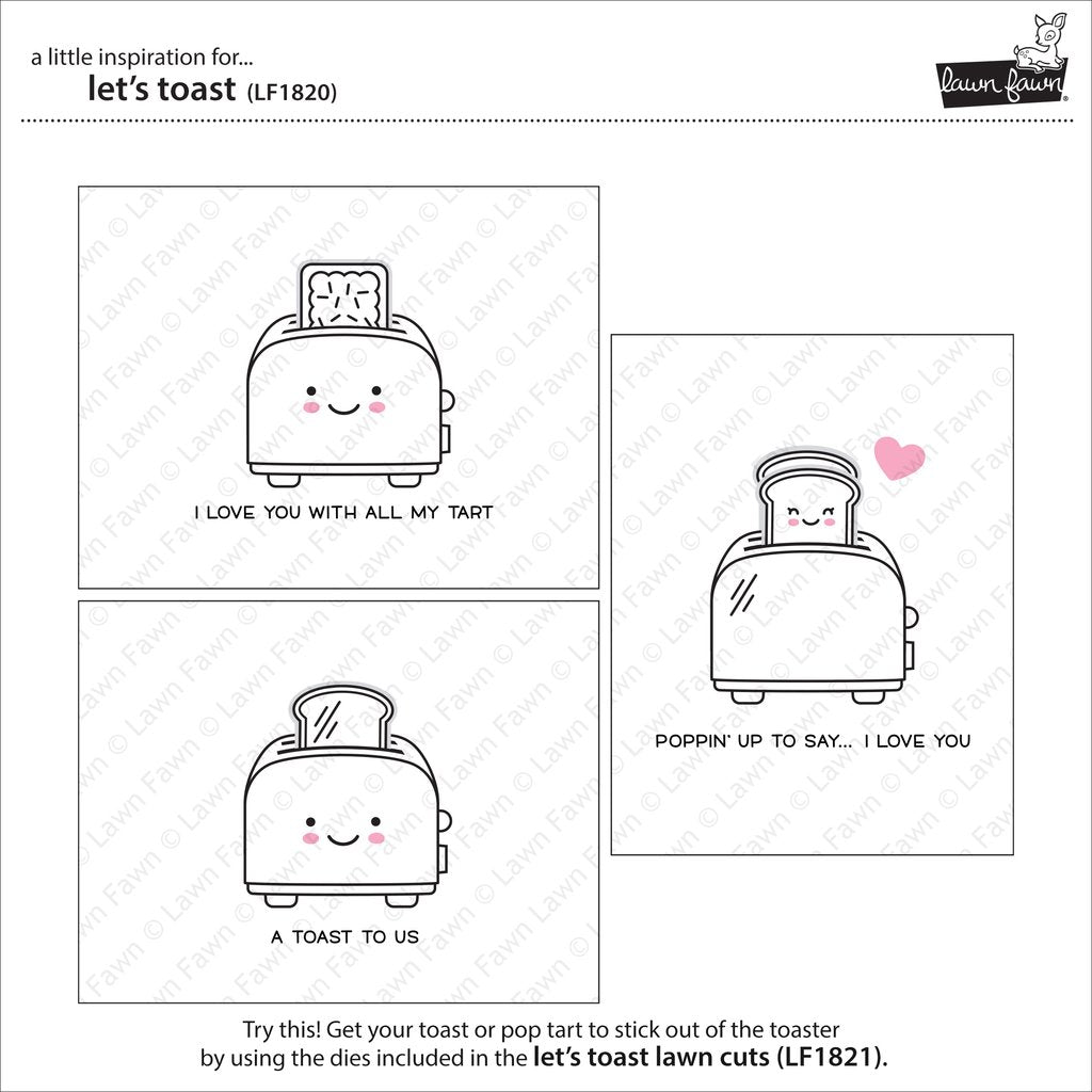 Lawn Fawn - Let's Toast - Clear Stamps 4x6