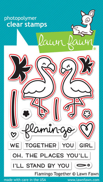 Lawn Fawn Flamingo Together Die