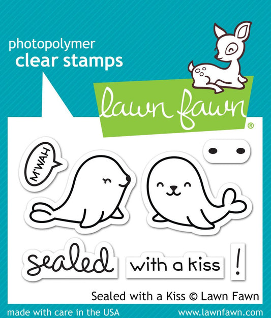 Lawn Fawn - Sealed With A Kiss - Clear Stamps 2x3