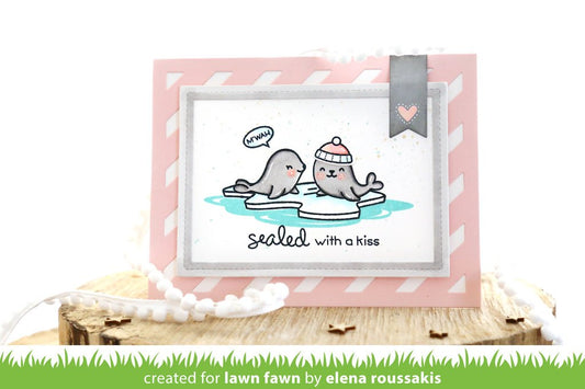 Lawn Fawn - Sealed With A Kiss - Clear Stamps 2x3