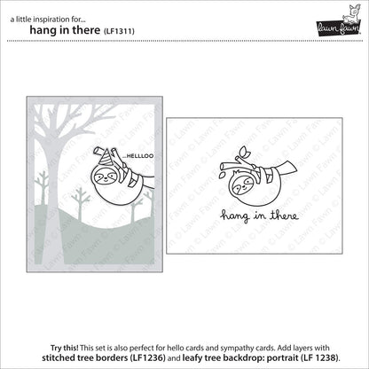 Lawn Fawn - Hang In There - Clear Stamp 3x4