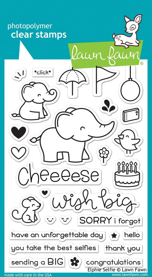 Lawn Fawn - Elphie Selfie - Clear Stamp 4x6