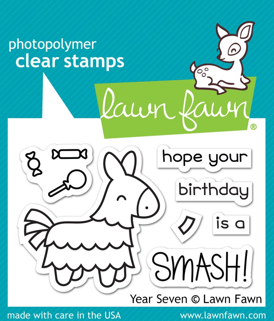 Lawn Fawn - Year Seven - Clear Stamp 2x3