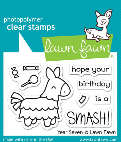 Lawn Fawn - Year Seven - Clear Stamp 2x3